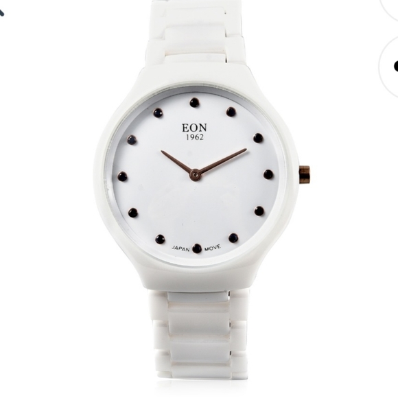 EON 1962 blue saphire white ceramic strap Japanese movement watch - Picture 5 of 5